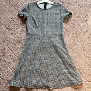 GAP‎ Cotton Blend Plaid Knee Length Dress Women's Size 4